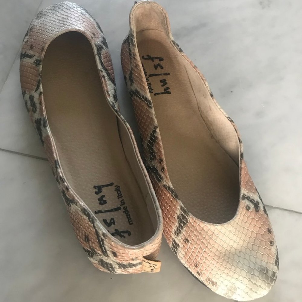 NEW fs/ny luxury leather ballet flats